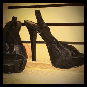 Black formal pump sandals